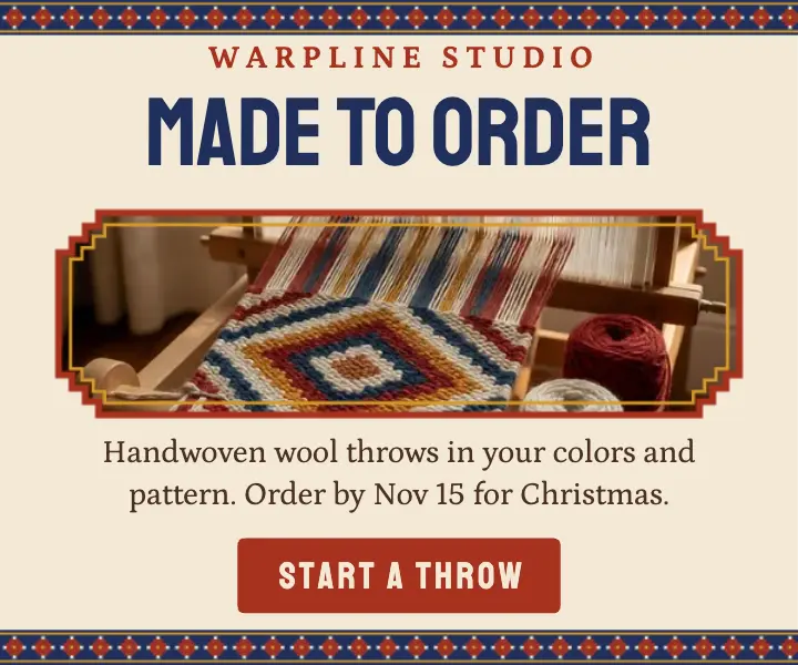 Warpline made to order throws display ad template