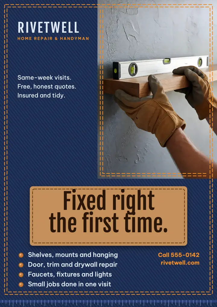 Rivetwell Home Repair flyer template