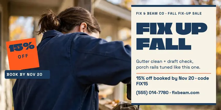 Fix and Beam fall fix-up sale post template