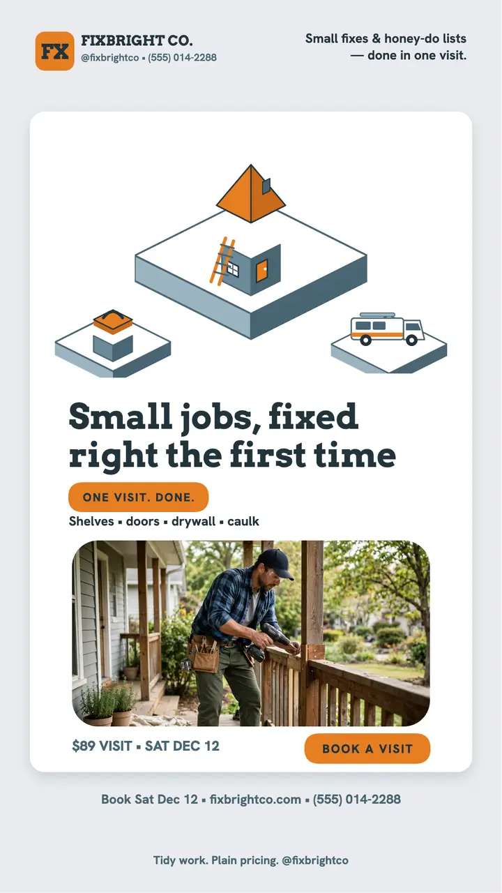 Fixbright handyman isometric story template