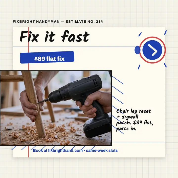 Fixbright handyman notebook quote post template