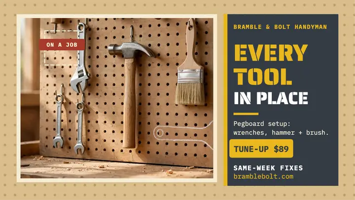 Bramble and Bolt pegboard thumbnail template