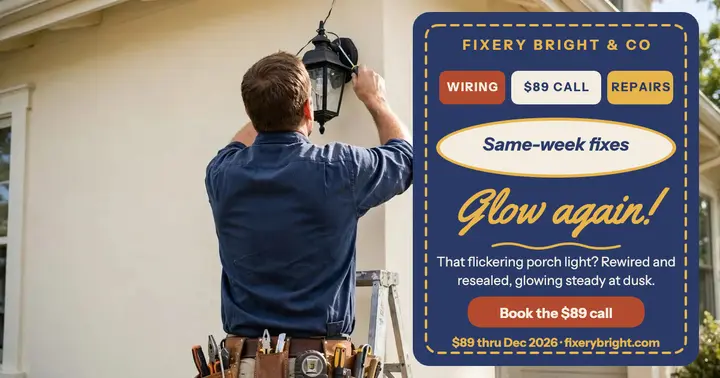 Fixery Bright porch light fix post template