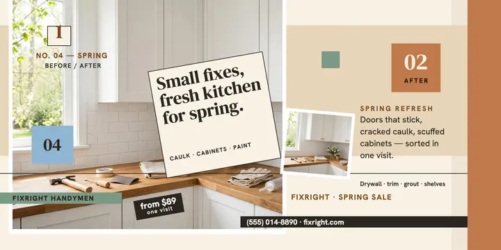 Fixright spring kitchen refresh post: handyman x post template