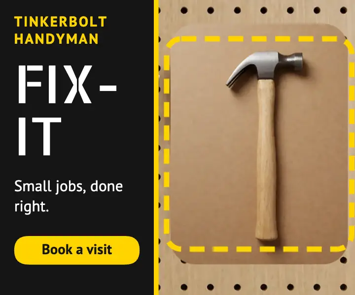 Handyman shadow board ad template