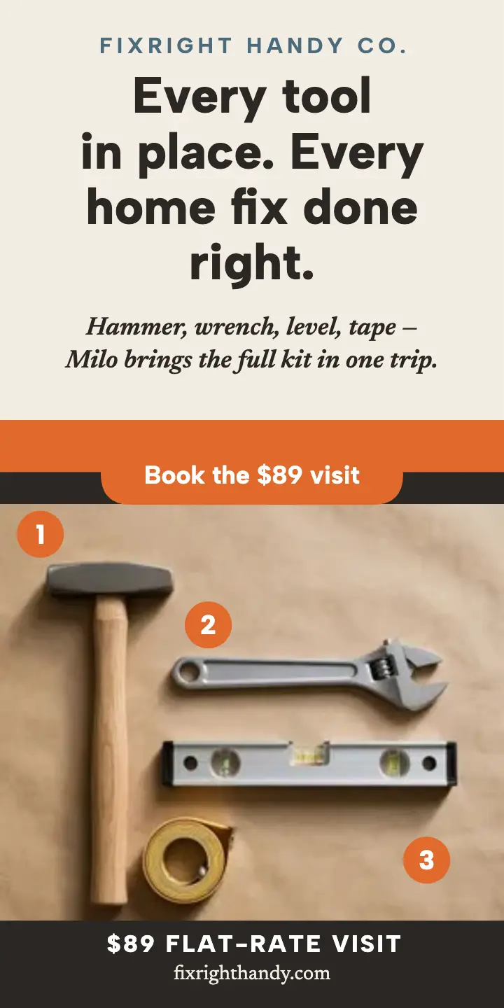 Fixright handy tool kit half page ad template
