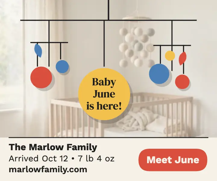 Marlow baby arrival mobile ad template