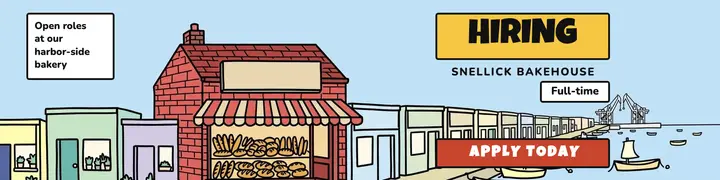 Snellick Bakehouse counter crew hiring banner template
