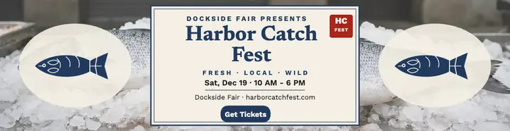 Harbor Catch Fest billboard, fish print template