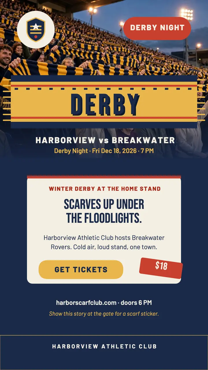 Harbor derby scarf winter story template