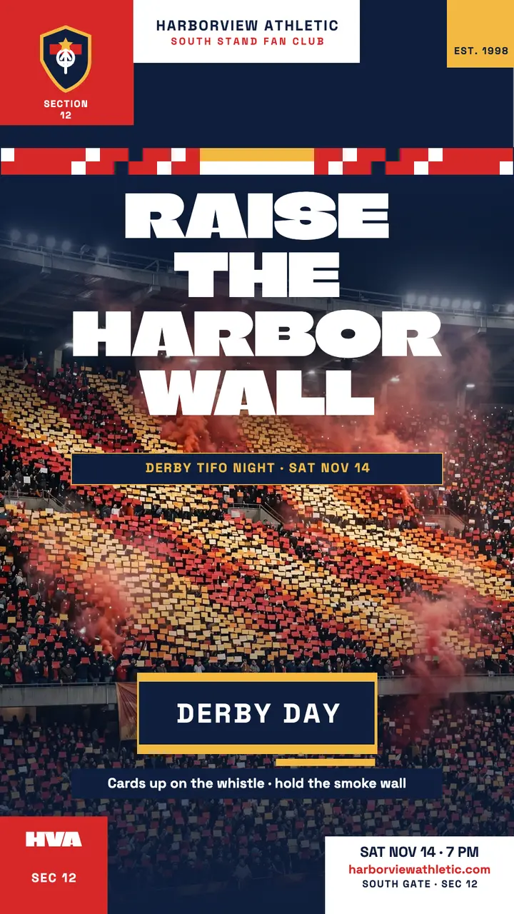 Harborview derby tifo night story template