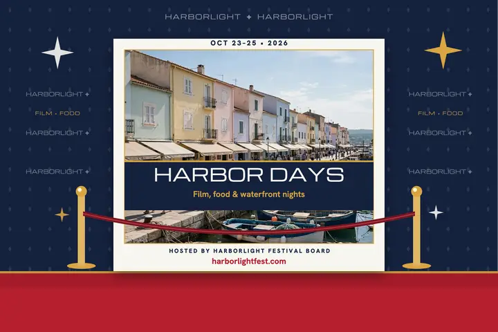 Harbor Days festival press wall card template