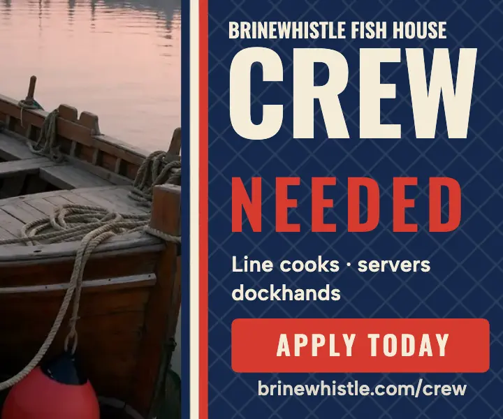 Brinewhistle fish house crew ad template