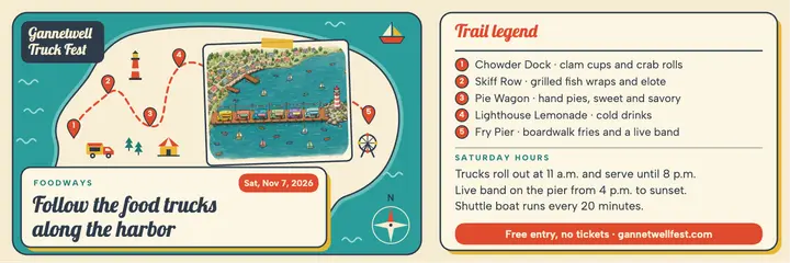 Gannetwell Truck Fest harbor map X header template