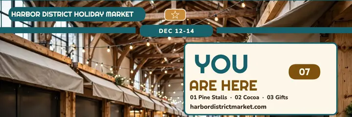 Harbor District holiday market directory header template