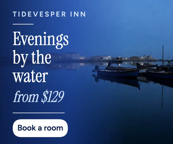 Tidevesper Inn evenings by the water ad template