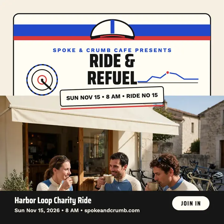 Harbor Loop charity ride cafe post template