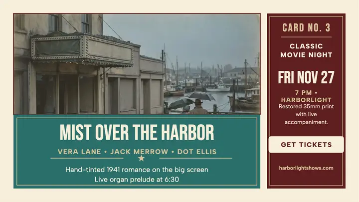 Harborlight classic movie night thumbnail template