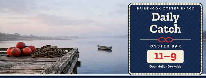 Harbor oyster bar daily catch cover template