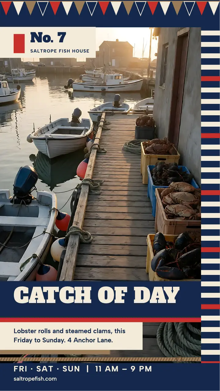 Saltrope Fish House lobster roll weekend story: seafood restaurant story template