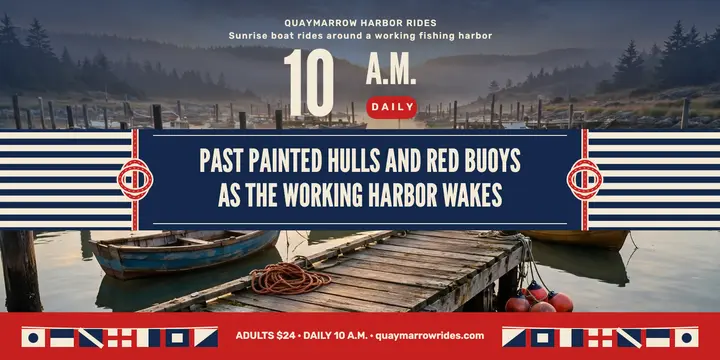 Quaymarrow sunrise harbor boat rides post template