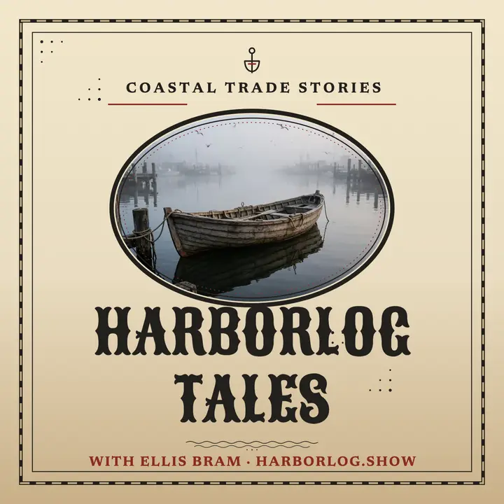 Harborlog Tales coastal trade podcast cover template
