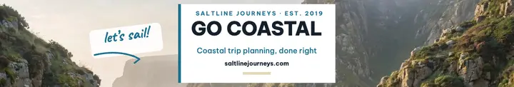 Saltline Journeys coastal LinkedIn cover: travel linkedin cover template