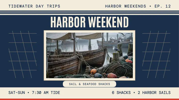 Tidewater harbor weekend sailing thumbnail template