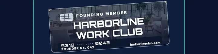 Harborline founder card LinkedIn banner template