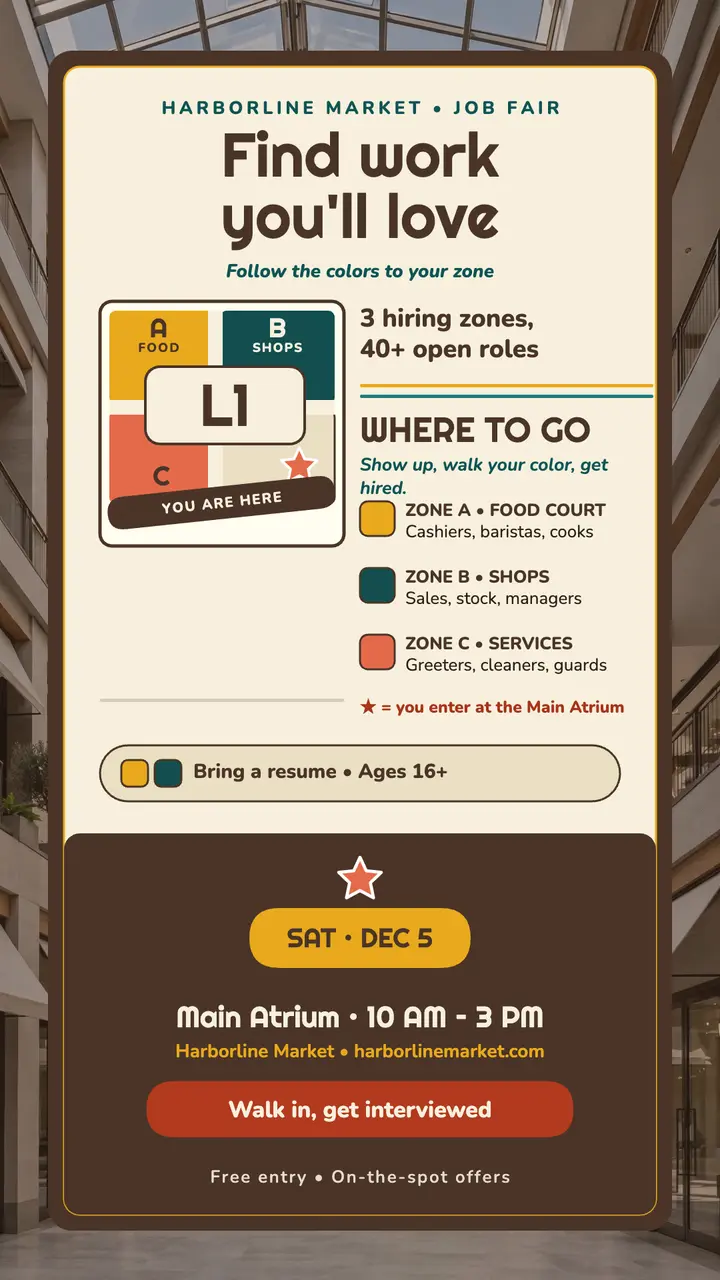 Harborline Market job fair map story template