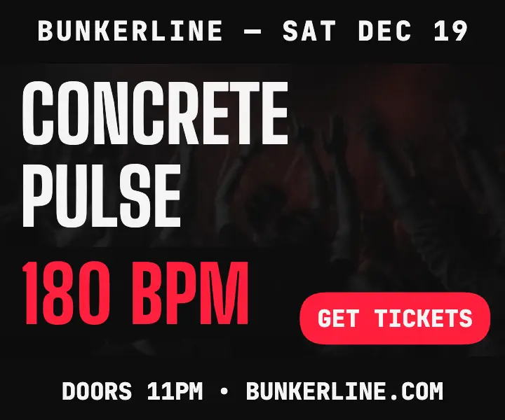 Bunkerline Concrete Pulse club night ad template