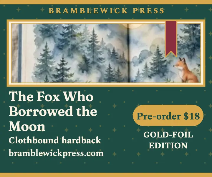 Bramblewick clothbound fox picture book ad template