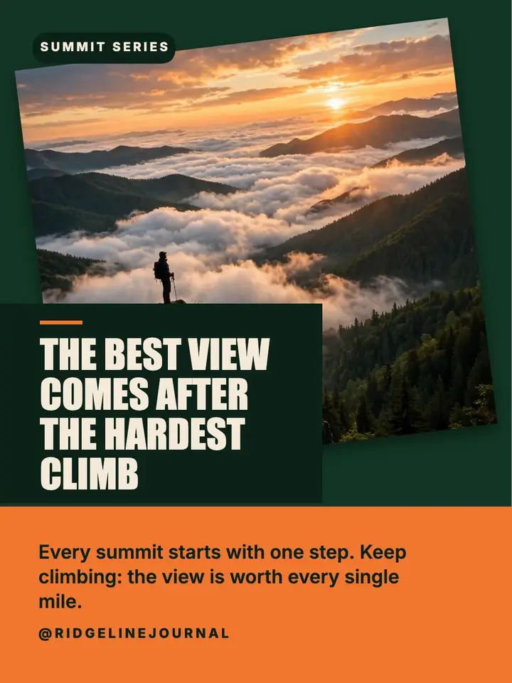 Hardest climb quote post template