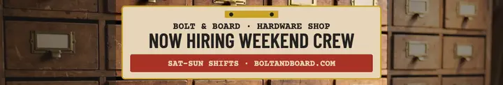Bolt and Board weekend crew hiring cover template