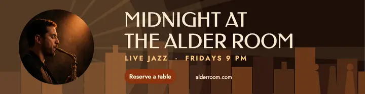 Alder Room jazz night billboard template