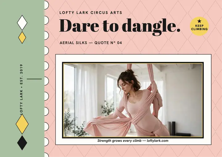 Lofty Lark Dare to dangle certificate template