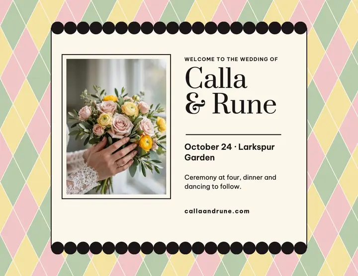 Calla and Rune wedding welcome template