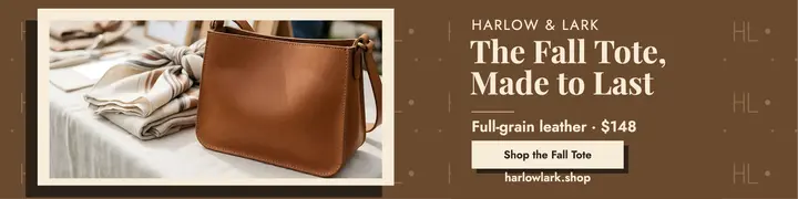 Harlow and Lark fall tote banner template