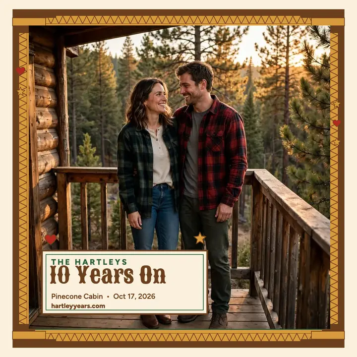 Hartleys cabin anniversary tramp frame post template