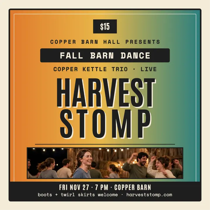 Harvest Stomp barn dance gig flyer template