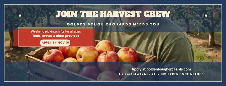 Golden Bough harvest crew hiring cover: orchard hiring cover template