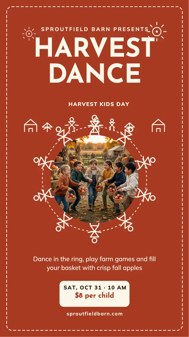 Sproutfield harvest dance kids story template