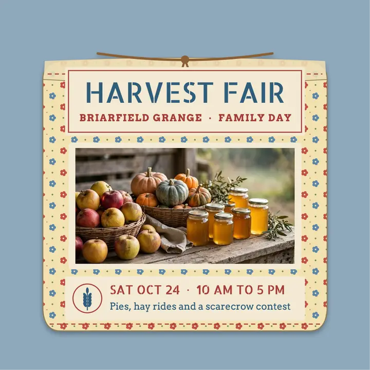 Briarfield harvest fair feed-sack post template
