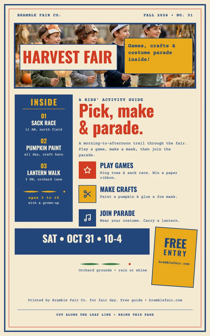 Bramble Fair harvest guide template