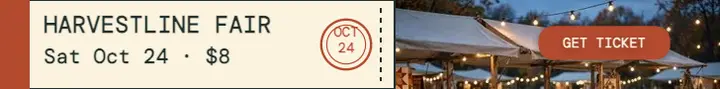 Harvestline Fair entry ticket leaderboard ad template