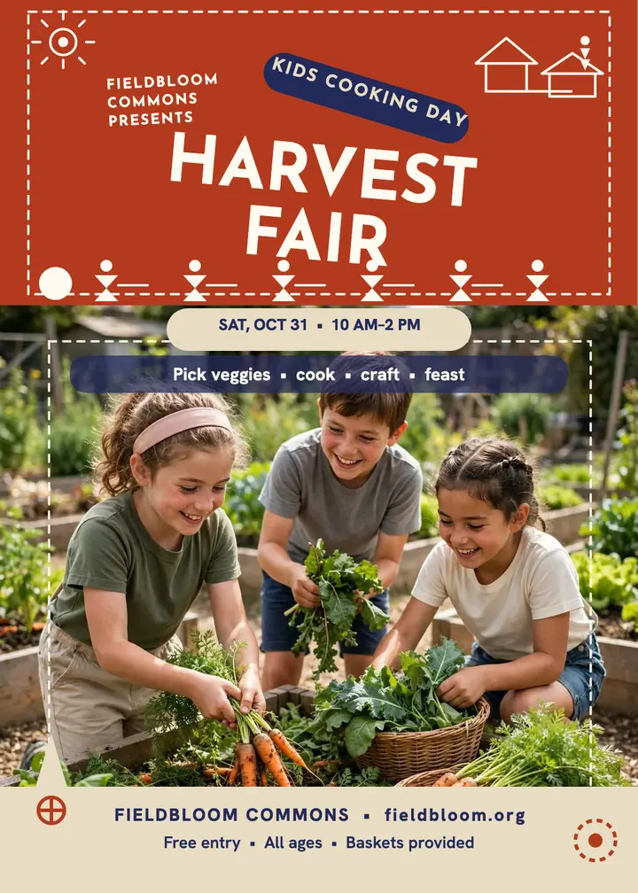 Fieldbloom harvest fair invite, warli template