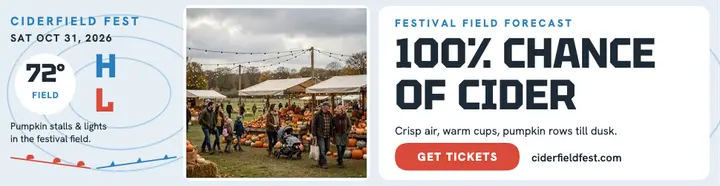 Ciderfield Fest harvest forecast billboard template