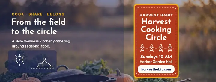 Harvest Habit cooking circle cover template