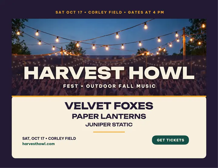 Harvest Howl fest lineup flyer template