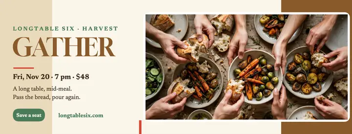 Longtable Six harvest supper cover template